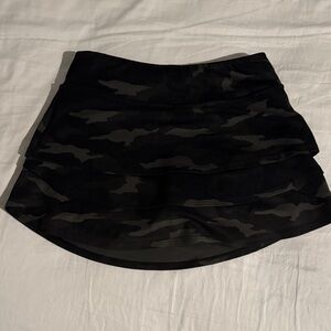 Athleta Black Camouflage Skirt